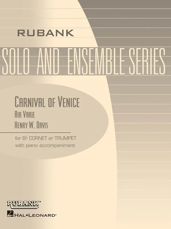 Carnival Of Venice Cornet Or Trumpet W/Piano Acc (Softcover Book)
