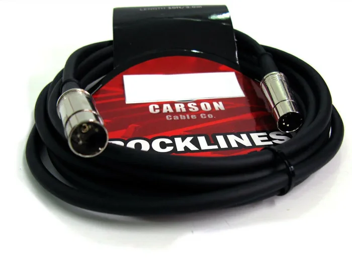 Carson Rocklines Midi Cable 10Ft 6mm W/Chrome Ends