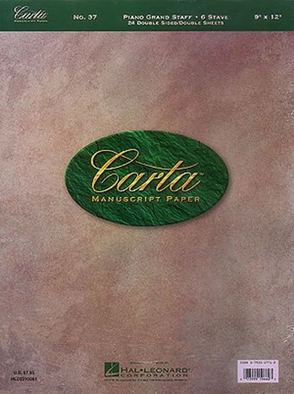 Carta Manuscript 24Shts 6Sys Piano Stv (Softcover Book)
