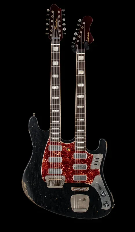 Castedosa Guitars Conchers Double Neck Baritone – Aged Black #201