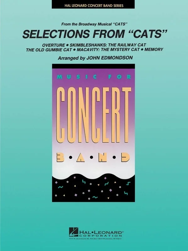 Cats Selection Concert Band Arr Edmondson (Music Score/Parts)