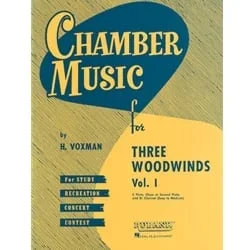Chamber Music for 3 Woodwinds, Vol. 1 – Flute, Oboe (or Flute), and Clarinet