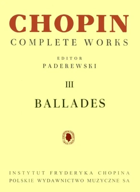 Chopin – Ballades Ed Paderewski Cw Iii (Softcover Book)