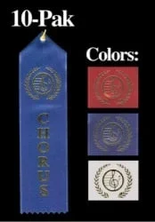 Chorus Award Ribbon – RED 10 Pak