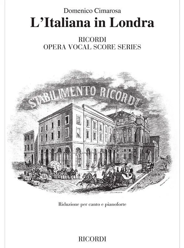 Cimarosa – L’Italiana In Londra Vocal Score Book