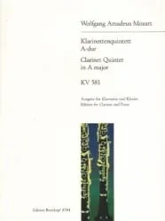 Clarinet Quintet in A Major, K. 581 – Clarinet in A and Piano