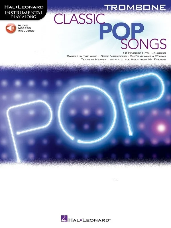 Classic Pop Songs For Trombone Book/Online Audio (Softcover Book/Online Audio)