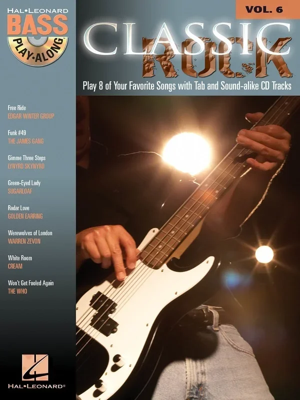 Classic Rock Bass Play Along V6 Book/CD (Softcover Book/CD)