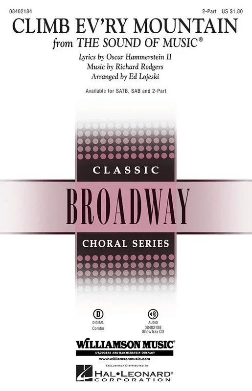 Climb Every Mountain 2 Pt From Sound Of Music (Octavo)