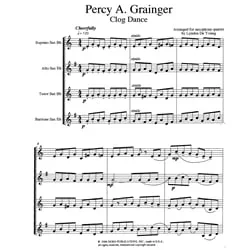 Clog Dance – Saxophone Quartet (SATB)