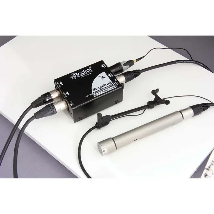 Compact Stereo In-Line 48V Phantom Power Supply
