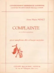 Complainte – Alto Sax and Piano (or Harp)