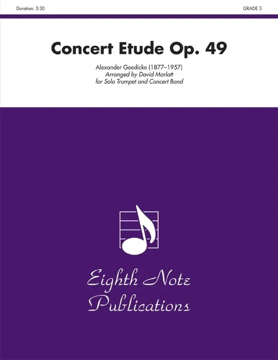 Concert Etude Op. 49 Solo Trumpet And Concert Band Gr 3