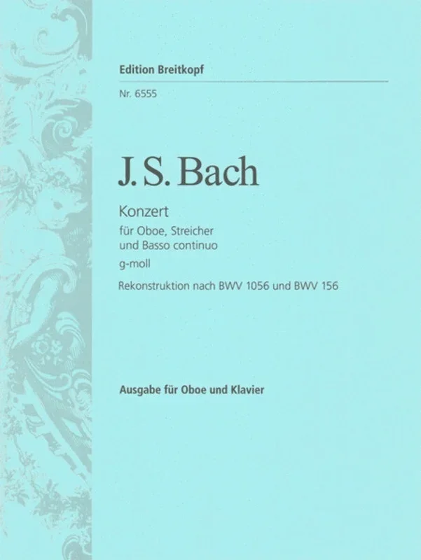 Concerto Bwv 1056 Bwv 156 G Min Oboe Piano Book