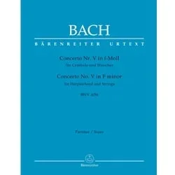 Concerto for Harpsichord and Strings No. 5 in F Minor, BWV 1056 – Full Score