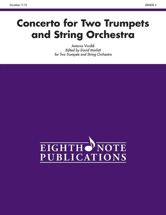 Concerto For Two Trumpets & String Orchestra Gr 4