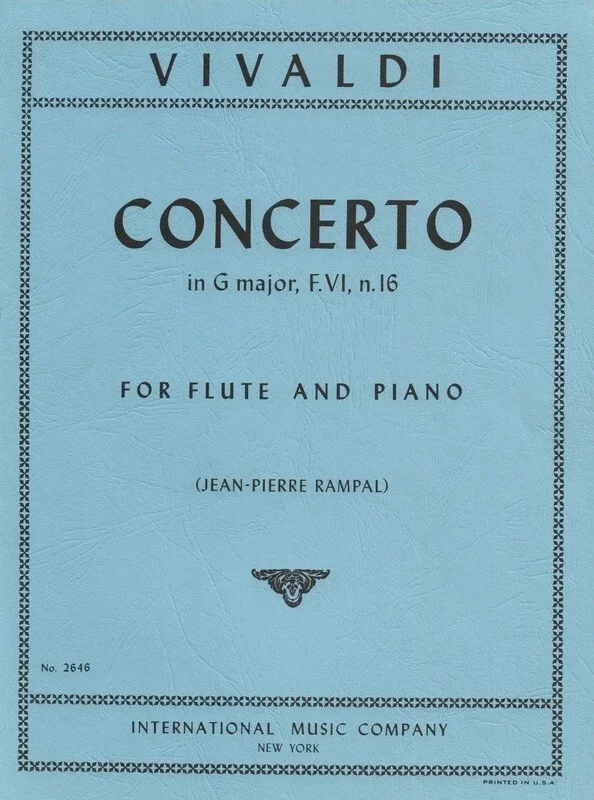 Concerto G Op 10 No 6 F Rv 437 Ed Rampal Flute Piano (Softcover Book)