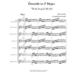 Concerto in F Major “The Sea Serpent” RV 570 – Sax Ensemble