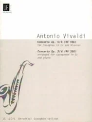 Concerto, Op. 3, No. 6, RV 356 – Alto Sax and Piano