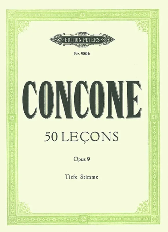 Concone – 50 Lessons Op 9 Low Voice (Softcover Book)