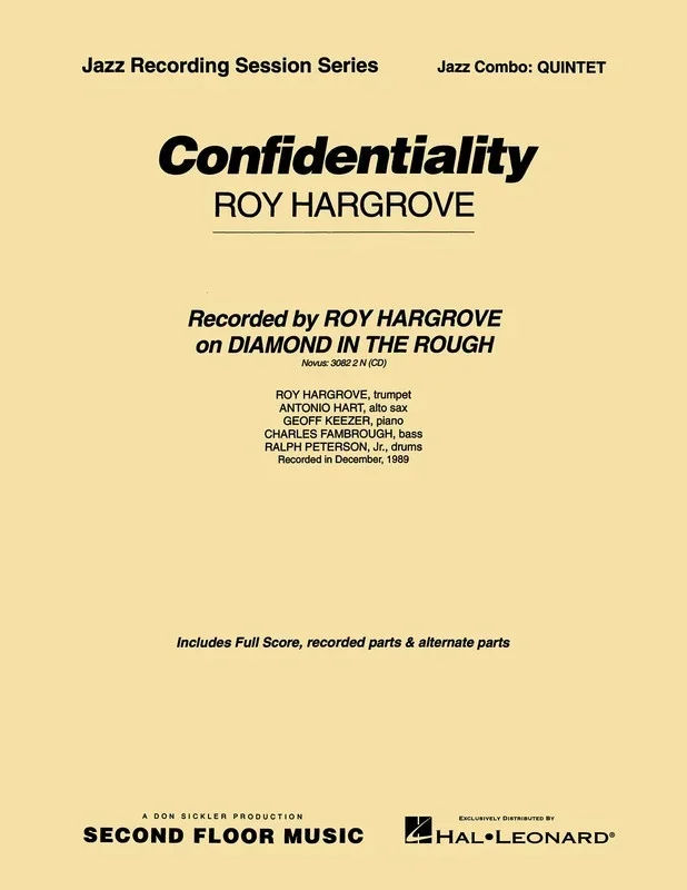 Confidentiality Quintet Jazz Smf Gr 4-5 (Music Score/Parts)