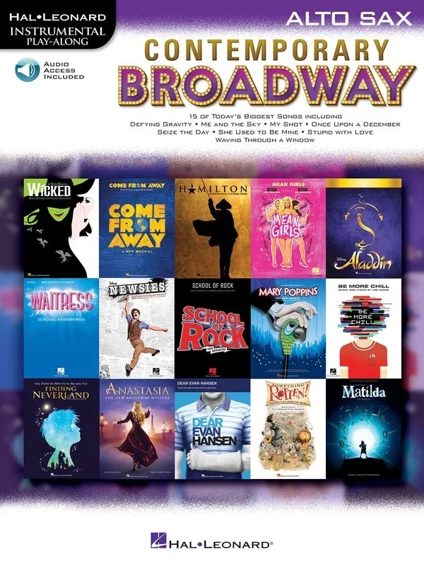 Contemporary Broadway For Alto Sax Book/Online Audio