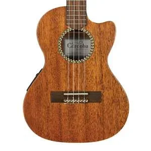 Cordoba 20TM-CE Tenor Cutaway Electric Ukulele – Solid Mahogany Top with Mahogany Back and Sides