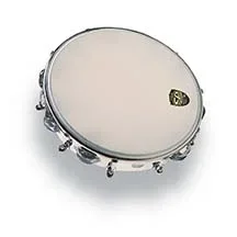 CP by Latin Percussion CP392 10″ Handheld Double Row Tunable Metal Tambourine – Steel Jingles
