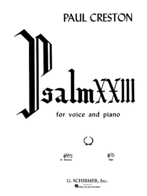 Creston – Psalm 23 For Medium Voice/Piano Sheet Music (Vocal)