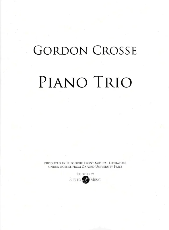 Crosse: Piano Trio