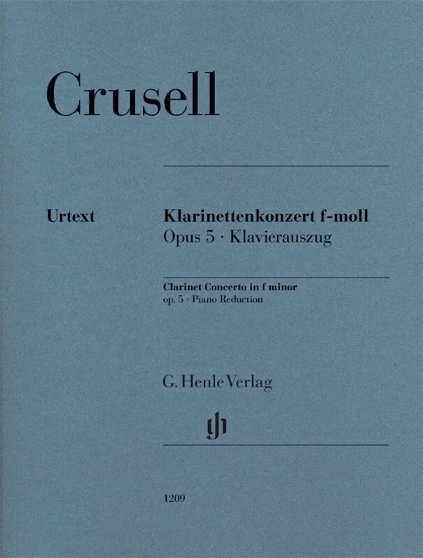Crusell – Concerto In F Minor Op 5 Clarinet/Piano (Softcover Book)
