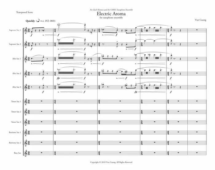 Cuong: Electric Aroma (Version for Saxophone Ensemble)