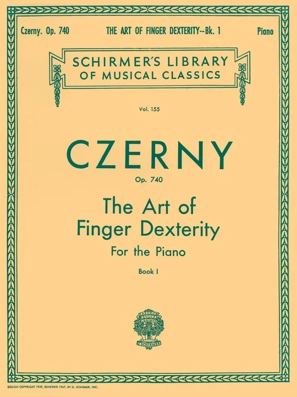 Czerny – Art Of Finger Dexterity Op 740 Book 1 Piano (Softcover Book)