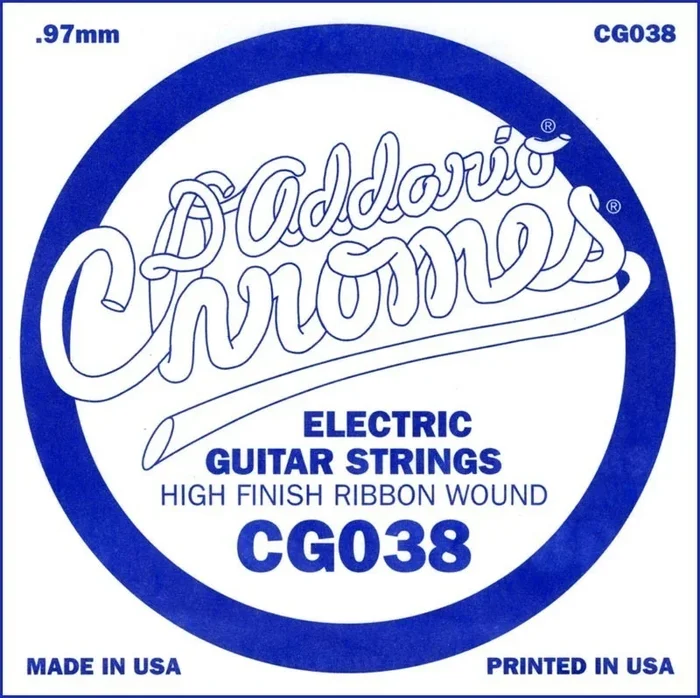 D’Addario CG038 Flat Wound Electric Guitar Single String, .038