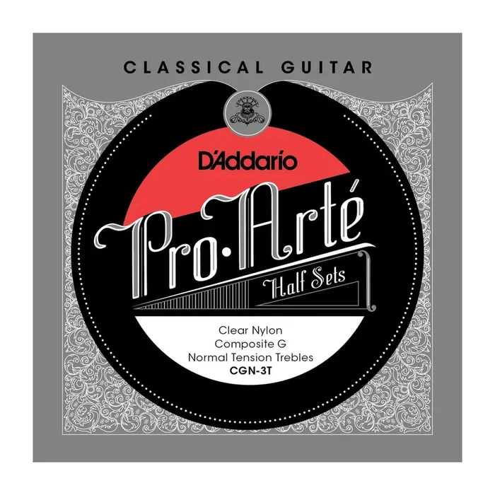 D’Addario CGN-3T Pro-Arte Clear Nylon w- Composite G Classical Guitar Half Set, Normal Tension