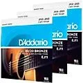 D’Addario EJ11-3DPKS 80/20 Bronze Light Acoustic Guitar Strings 3-Pack with 10 Picks Standard