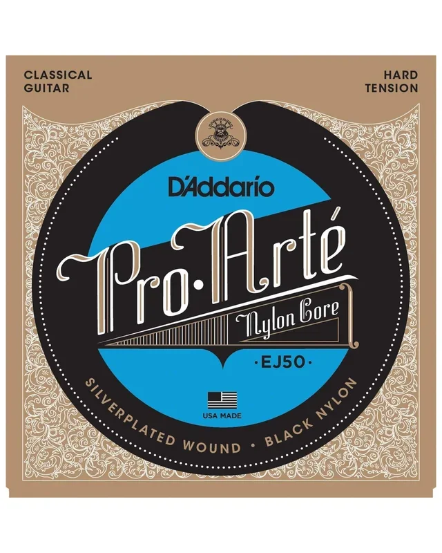 D’Addario EJ50 Black Nylon Hard Tension Classical Guitar Strings