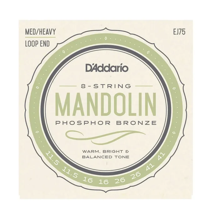 D’Addario EJ75 Phosphor Bronze Medium / Heavy Gauge Mandolin Strings