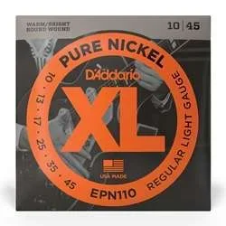D’Addario EPN110 – Pure Nickel Regular Light Electric Guitar Strings (10-45)
