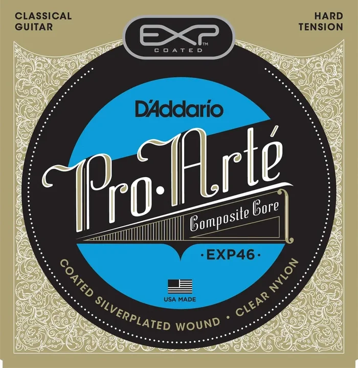 D’Addario EXP46 Coated Classical Guitar Strings, Hard Tension