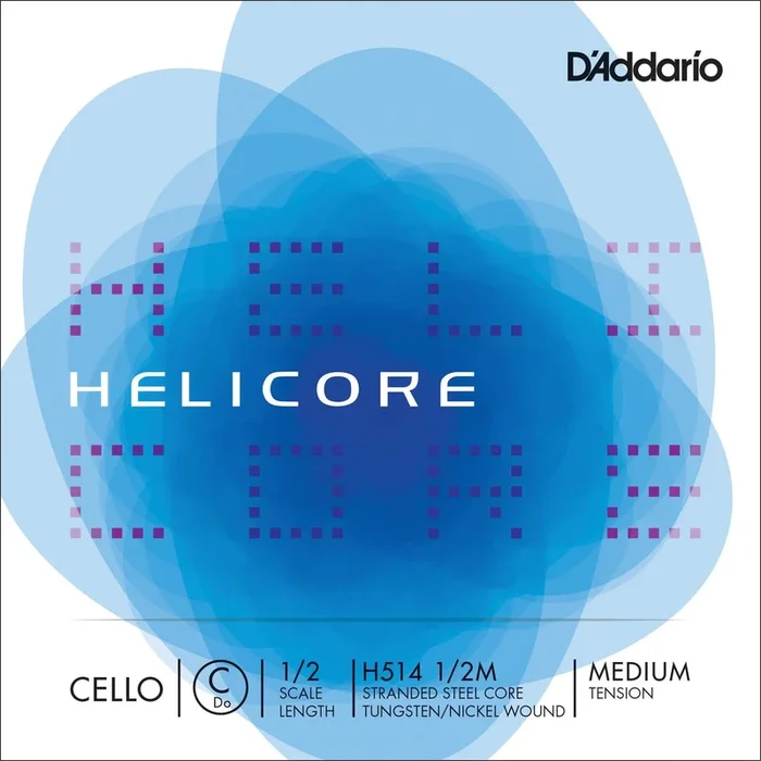 D’Addario Helicore Cello Single C String, 1/2 Scale, Medium Tension