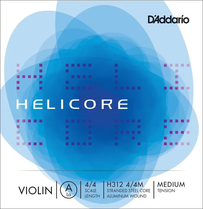 D’Addario Helicore Violin Single A String, 4/4 Scale, Medium Tension