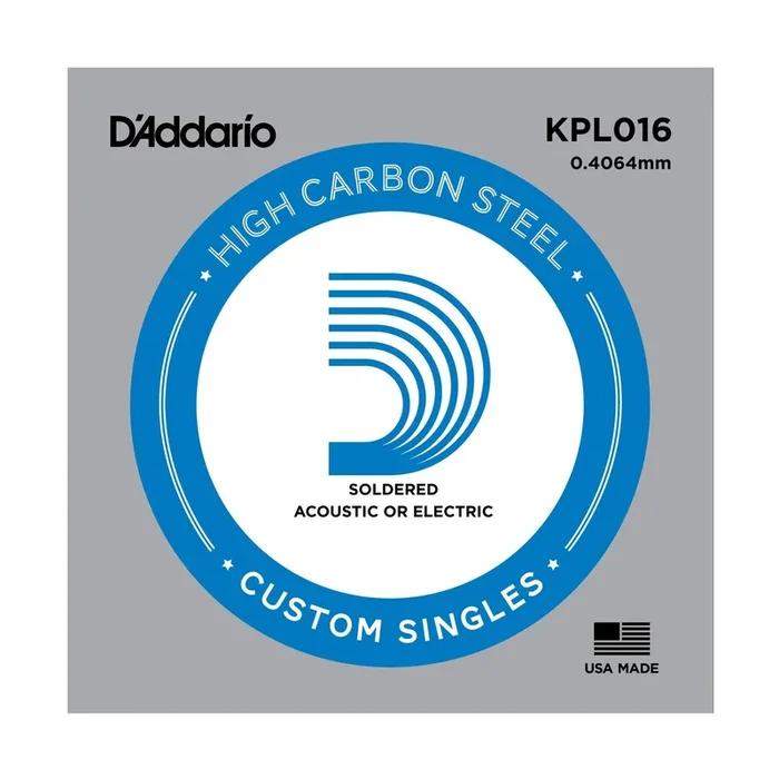 D’Addario KPL016 Soldered Twist Reinforced Single String, .016