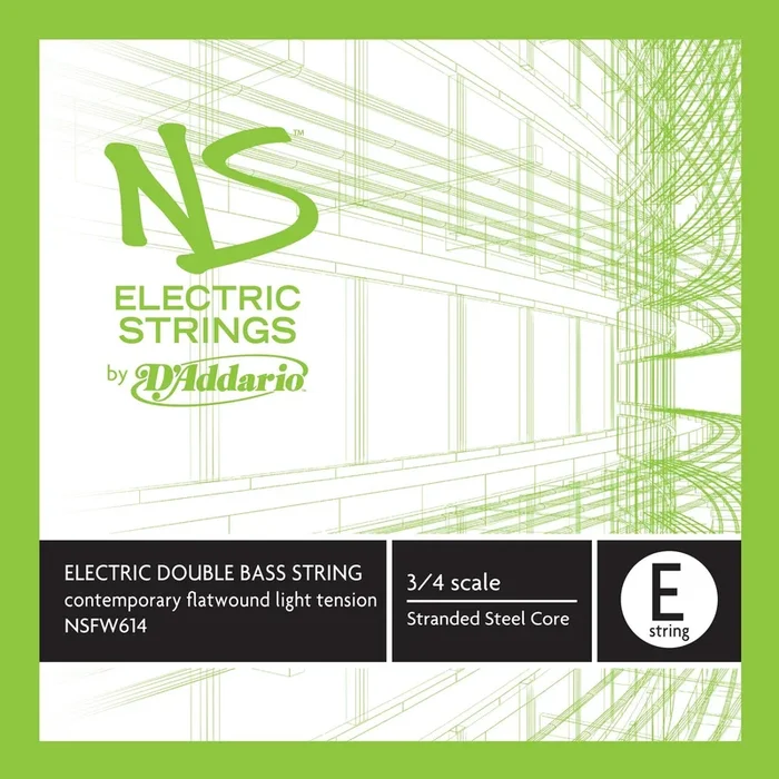 D’Addario NS Electric Contemporary Bass Single E String, 3/4 Scale, Medium Tension