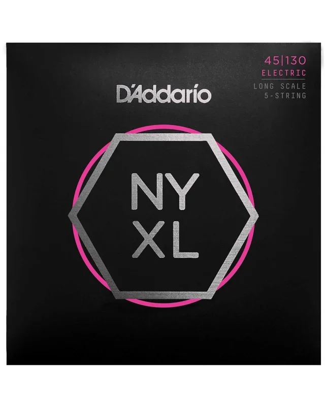 D’Addario NYXL Long Scale 5-String Light Gauge Electric Bass Strings