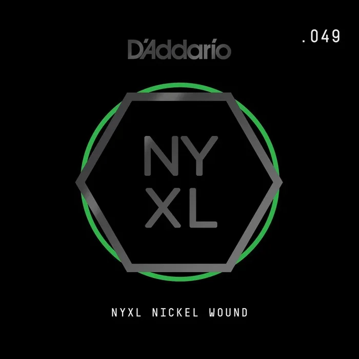 D’Addario NYXL Nickel Wound Electric Guitar Single String, .049