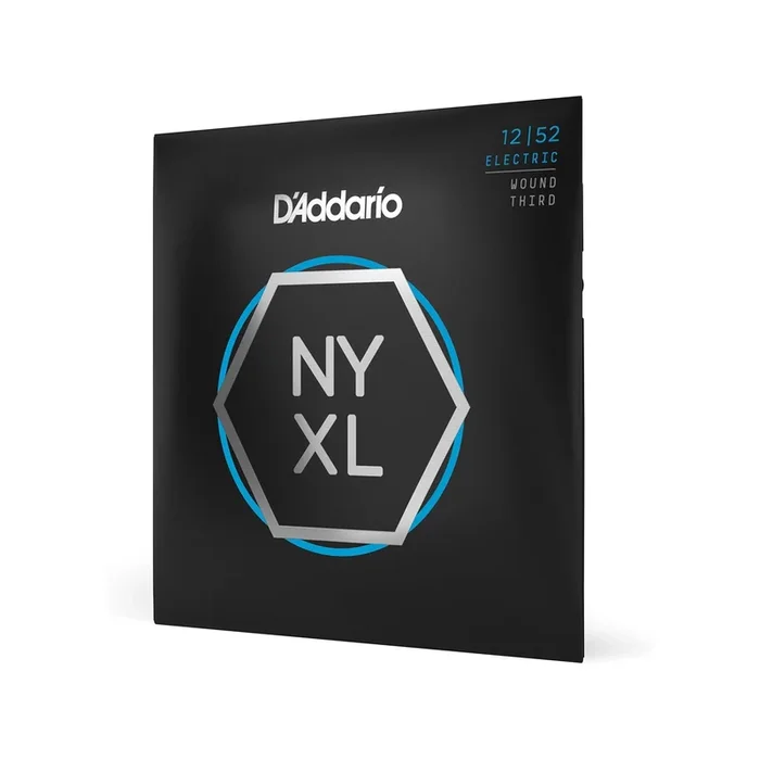 D’Addario NYXL1252W Nickel Wound Electric Guitar Strings Light Wound 3rd 12-52