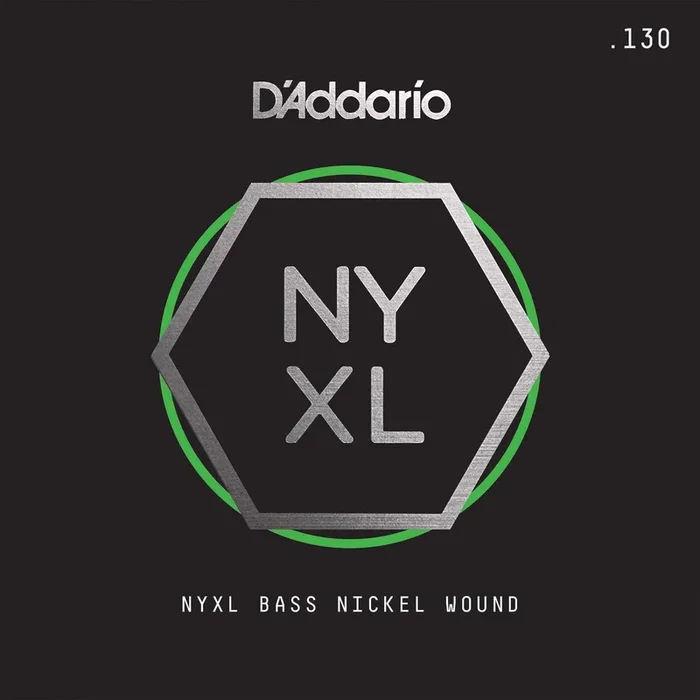 D’Addario NYXLB130T, NYXL Nickel Wound Bass Guitar Single String, Long Scale, .130 , Tapered