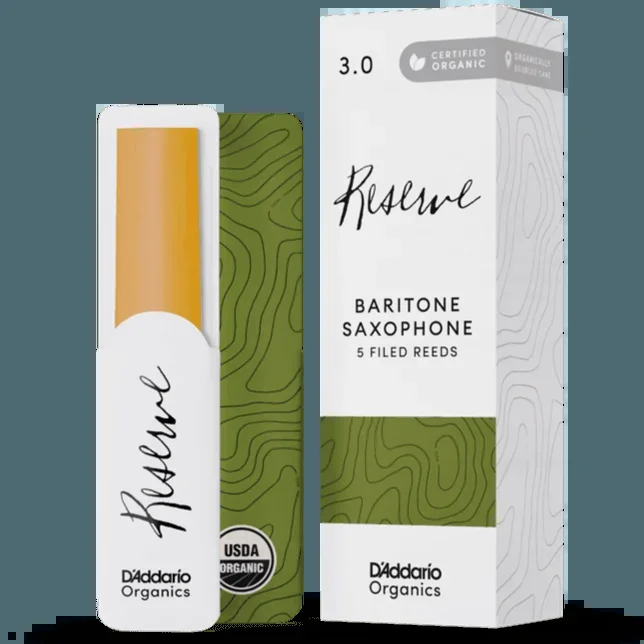 D’ADDARIO ODLR0530 #3 Organic Reserve Bari Sax Reeds, 5-pack