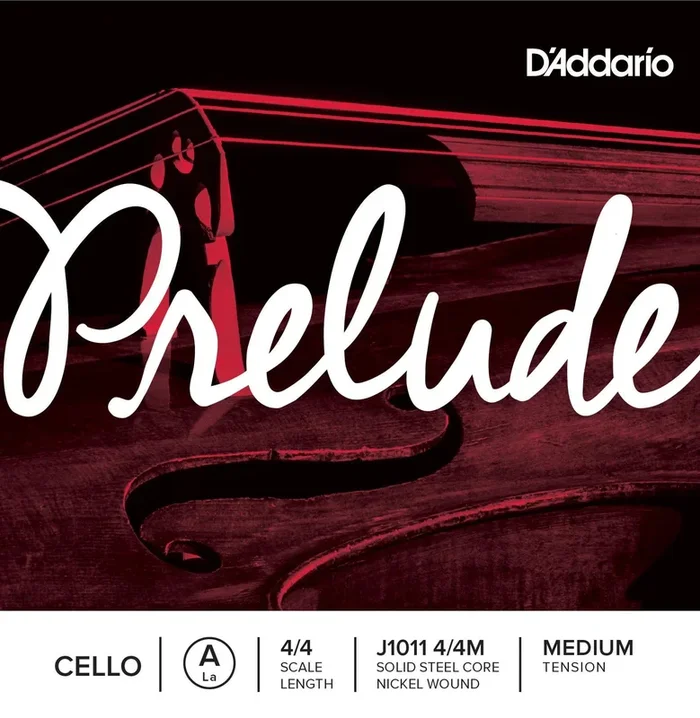 D’Addario Prelude Cello Single A String, 4/4 Scale, Medium Tension